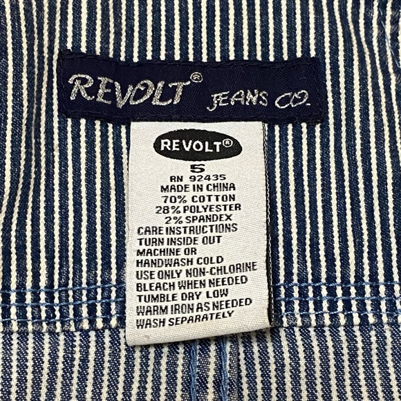 Striped Denim Overalls - Picture 8 of 12